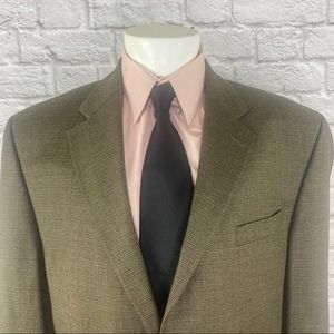 Ralph Lauren Green Label Wool Cashmere  Blazer Suit Jacket Brown Size 46 Longši